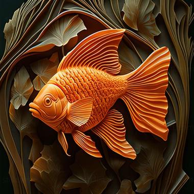 3D model Mandarin fish fish (STL)